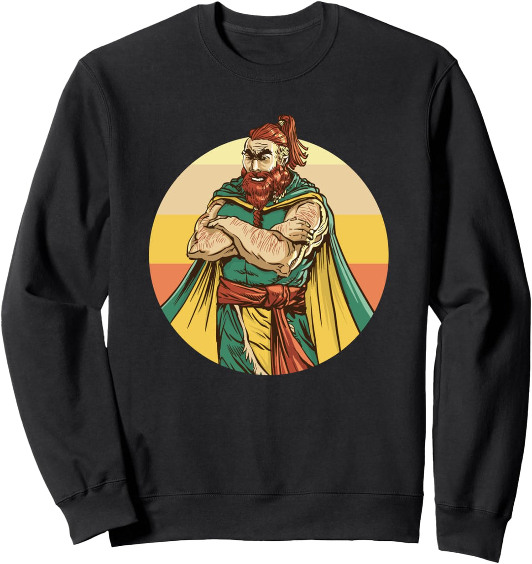 Wütender Wikinger-Mann männlich Sweatshirt