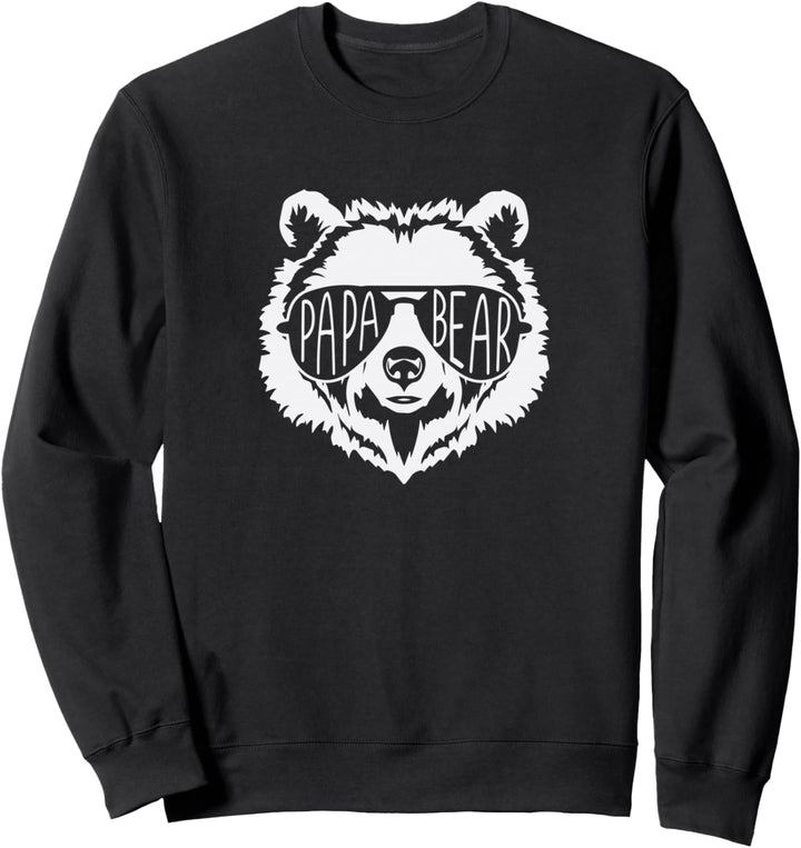 papa Bear Face with Sunglasses Sweatshirt