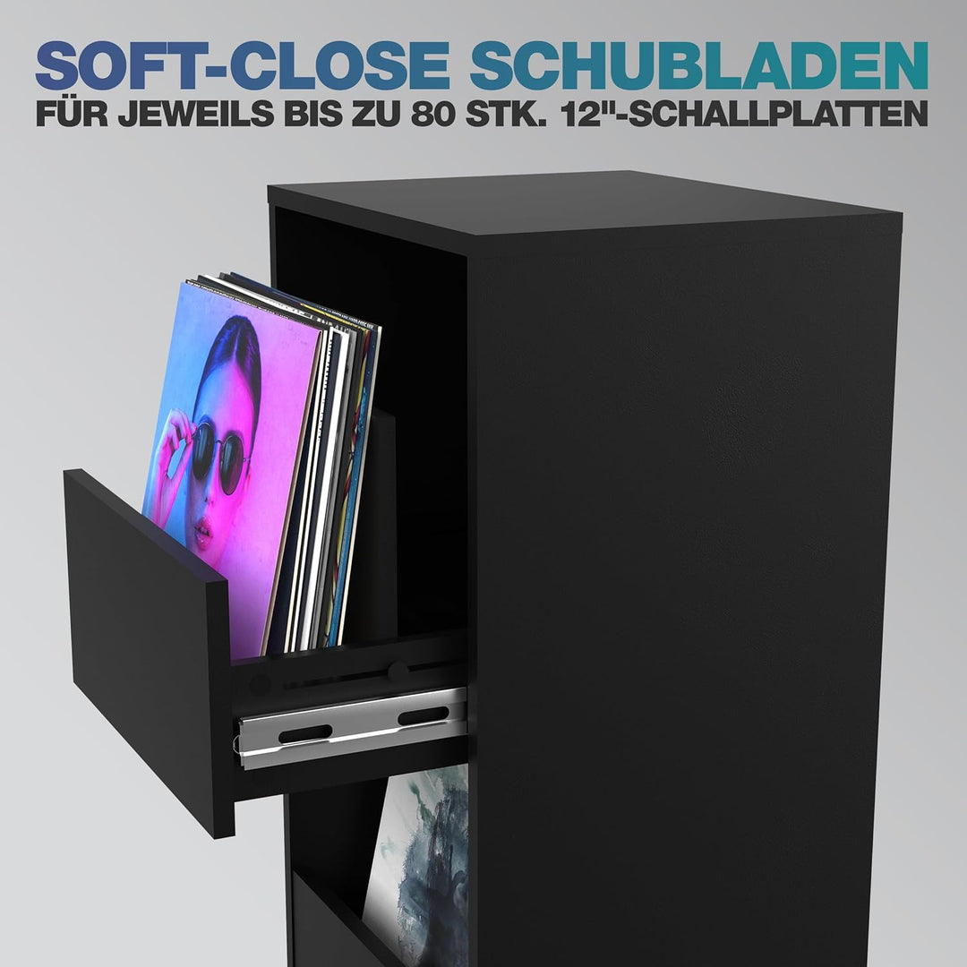 Glorious Vinyl Vault, Black - Vinyl Aufbewahrung