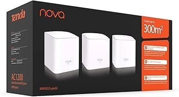 Tenda Nova MW5C (3-teilig) Mesh WLAN System, Dual Band AC1200 Mesh Router & Repeater, WLAN Heimnetz