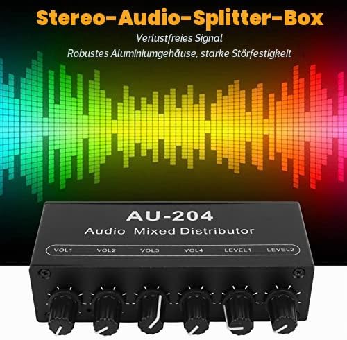 2 in 4 Out 3,5 Mm Stereo Audio Switch Stereo Audio Splitter Box Mini Vorverstärker Kopfhörerverstärk