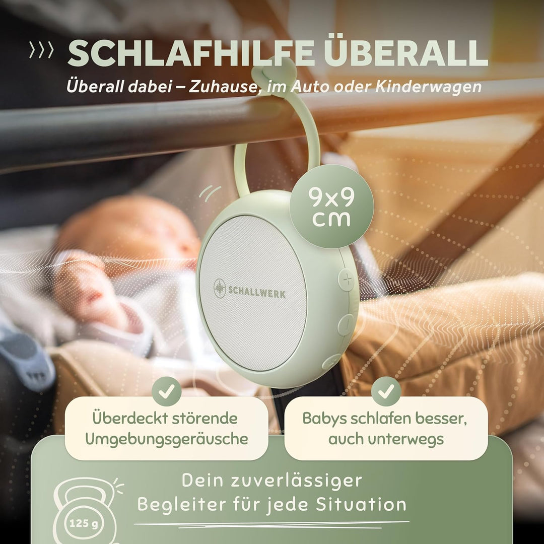 Schallwerk ® White Noise Machine Baby – Einschlafhilfe für Babys &amp; Erwachsene mit weissem Rauschen,