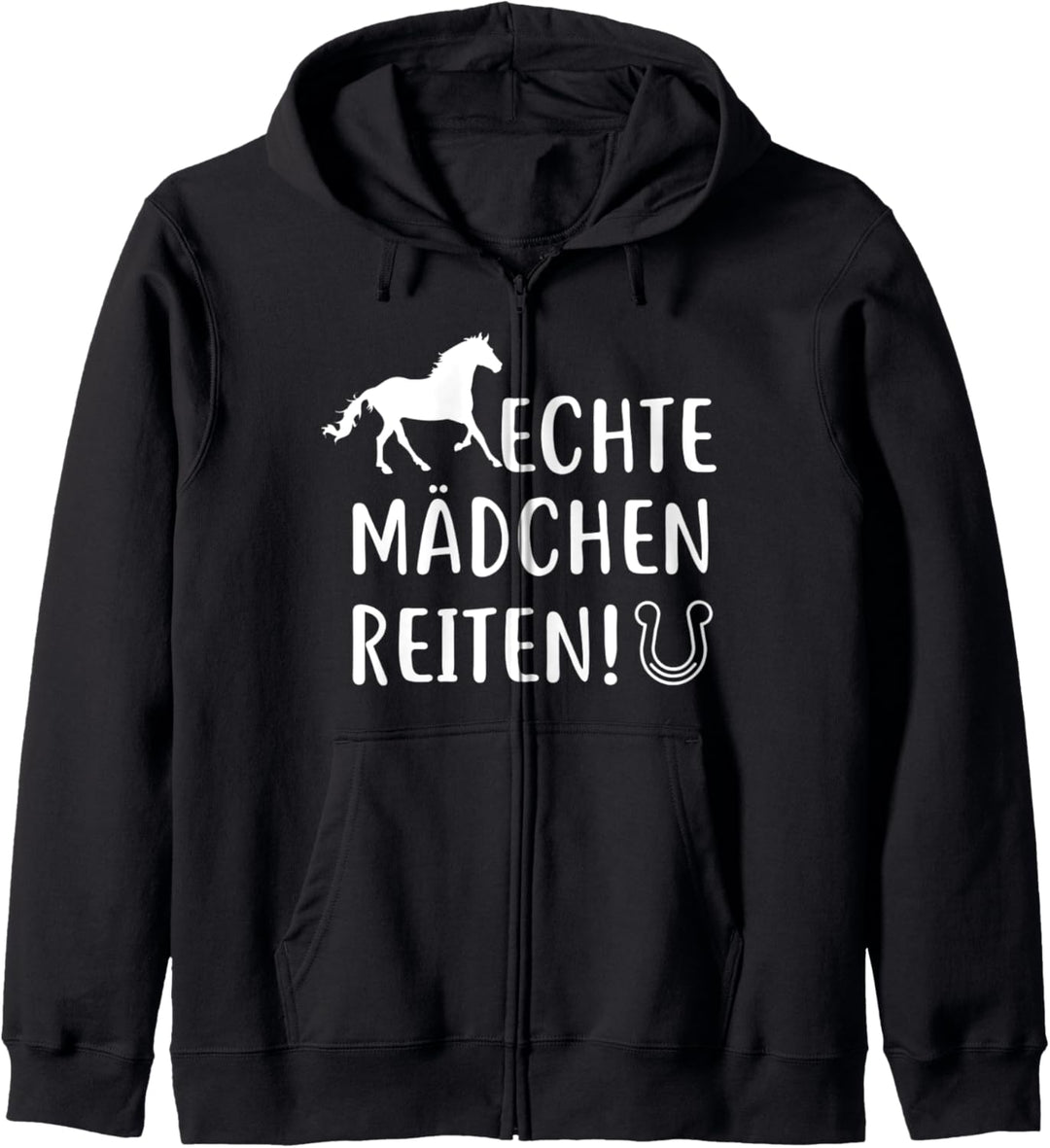 Echte Mädchen Reiten Pferd Reiterin Geschenk Kapuzenjacke