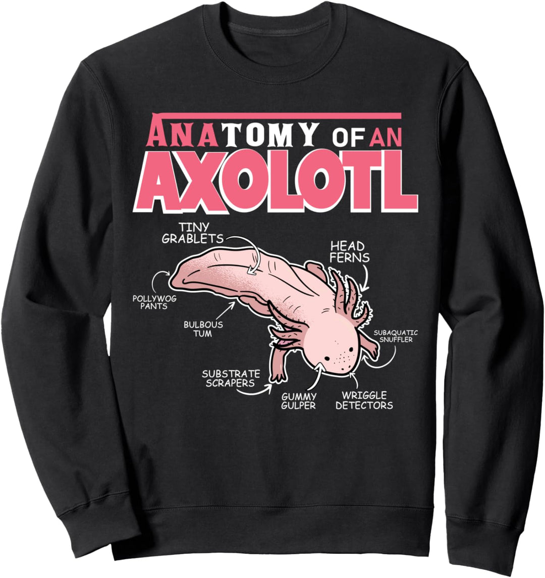 Anatomie eines Axolotl Sweatshirt