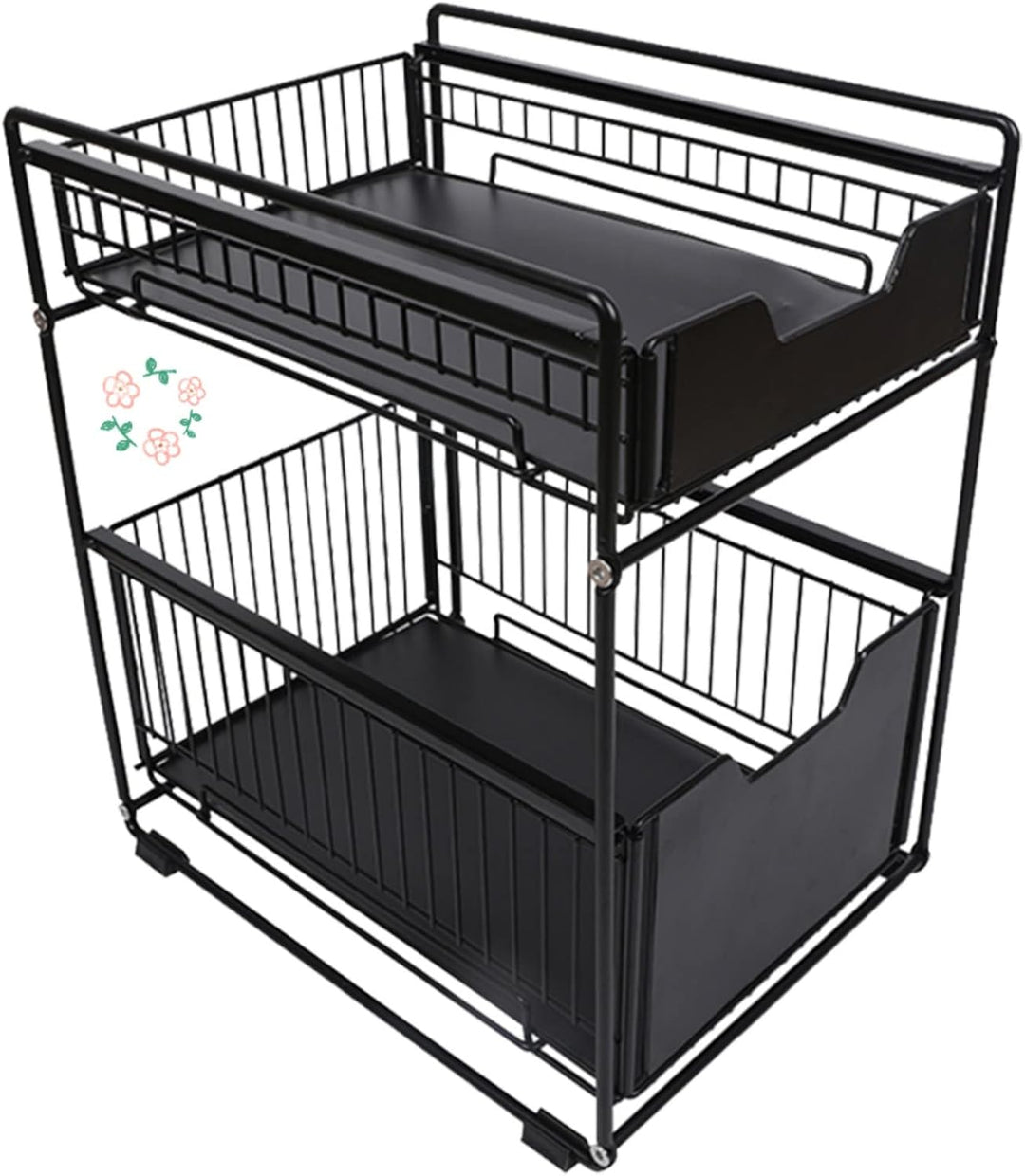 2 Tier Organizer mit Speicher Unter Waschbecken Schiebeschrank Korb herausziehen Snack Organizer Küc