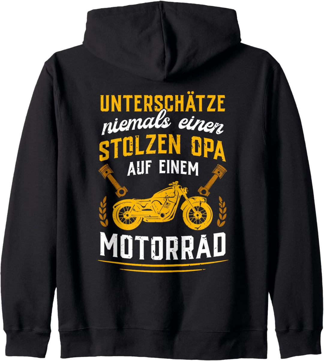 Unterschätze niemals einen stolzen Opa auf einem Motorrad Kapuzenjacke