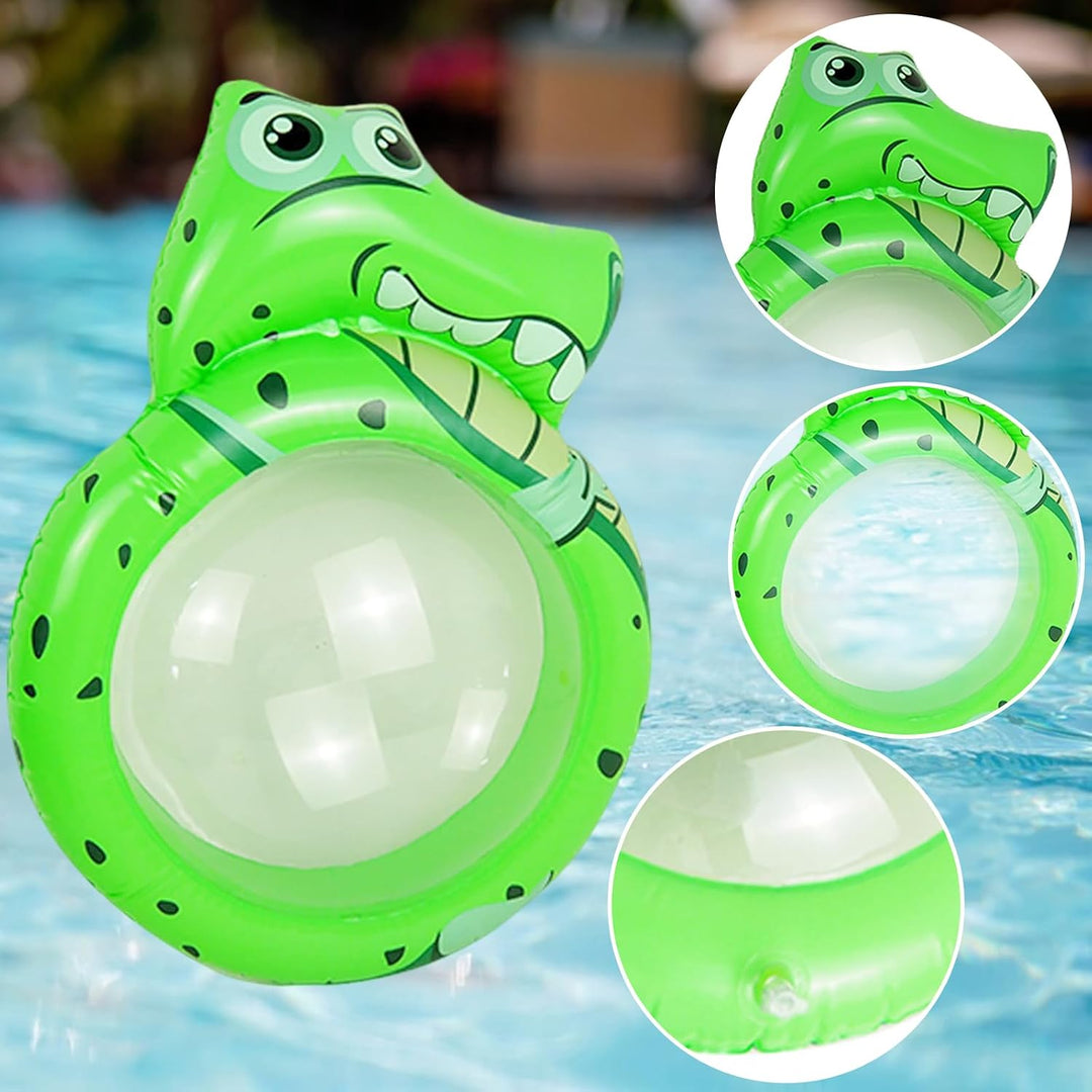 Balakaka Aufblasbare Pool-Schwimmer 62x40x11cm, Cartoon Krokodil Designs Aufblasbare Pool Flösse Tra