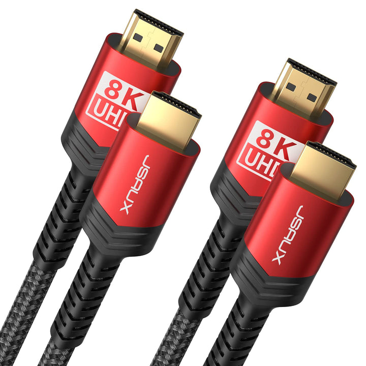 JSAUX 2 Stück 8K HDMI Kabel 3m | 4K & 8K HDMI 2.1 48Gbps High Speed HDMI Kabel | 4K@120Hz 144Hz, 8K@