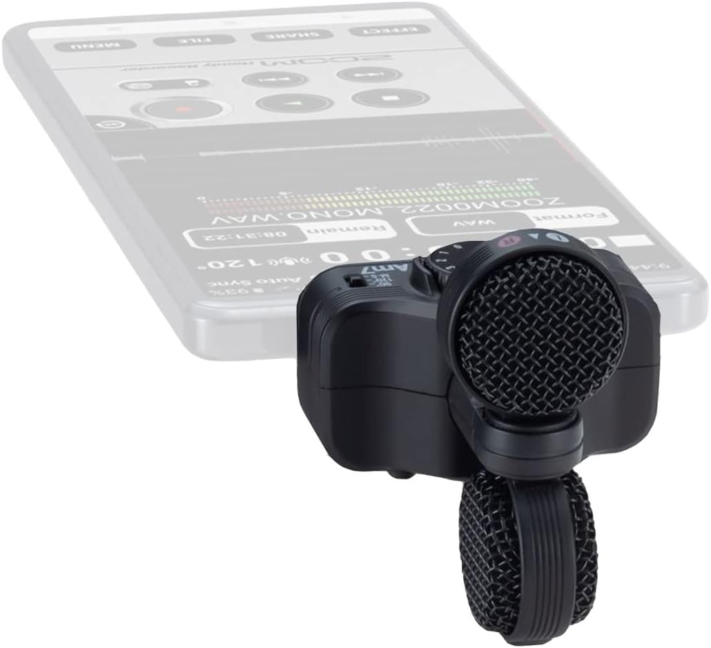 Zoom AM7 Stereo-Mikrofon für USB-C Android Geräte + keepdrum Transport Soft-Case Tasche