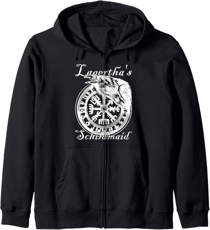 Wikinger Lagertha Schildmaid Kompass Kapuzenjacke