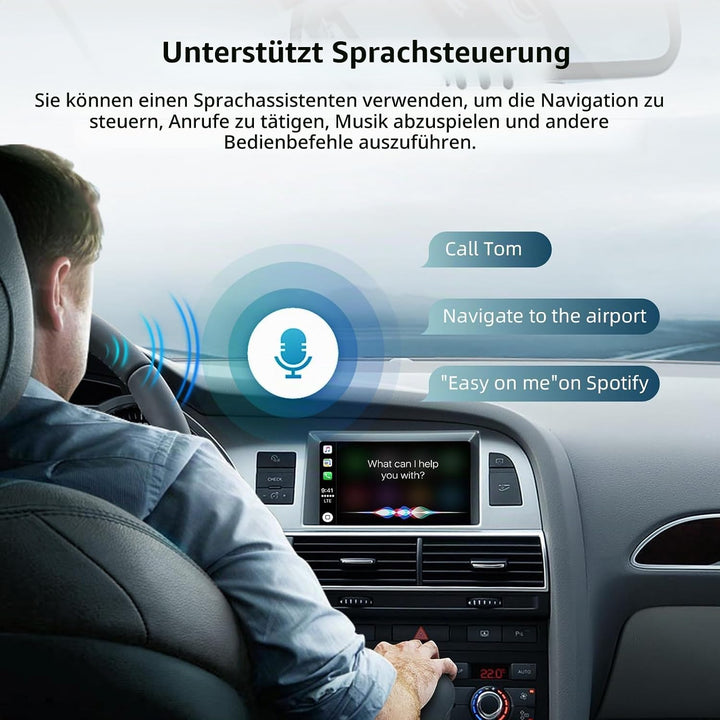 EZoneTronics Wireless CarPlay &amp; Android Auto Retrofit Kit Decoder für Audi A6/Q7 2009-2015 mit MMI 3