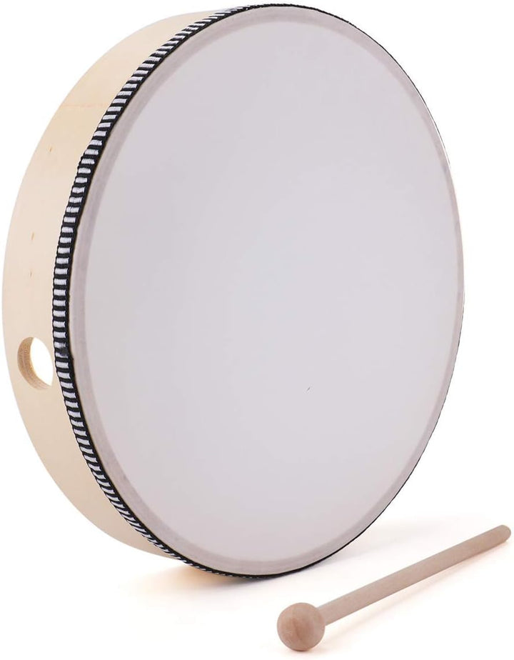 Lawei 2 Stück Handtrommel mit Schlägel 25,5 cm &amp; 20 cm Percussion Trommel für Kinder Rahmen Trommel