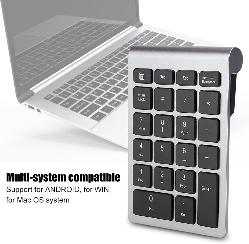 Fdit Drahtlose numerische Tastatur, 2,4G tragbare numerische Tastatur mit USB -Empfänger, Tastatur m