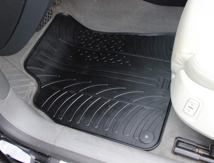 Gledring Satz Gummimatten kompatibel mit Audi Q5 2008-2016 (T Profil 4-teilig + Montage-clips) Fussm