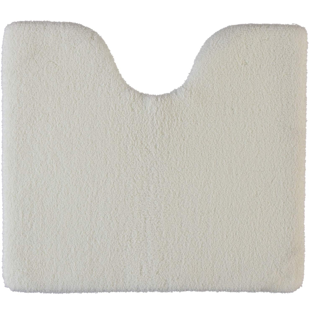 Rhomtuft Badteppiche Square Weiss - 01 Toilettenvorlage mit Ausschnitt 55x60 cm, Toilettenvorlage mi