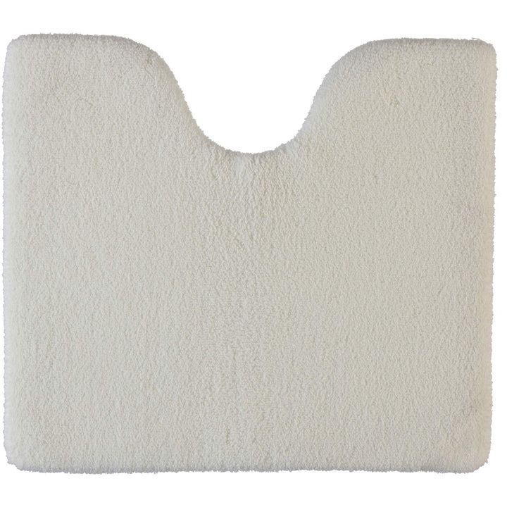 Rhomtuft Badteppiche Square Weiss - 01 Toilettenvorlage mit Ausschnitt 55x60 cm, Toilettenvorlage mi