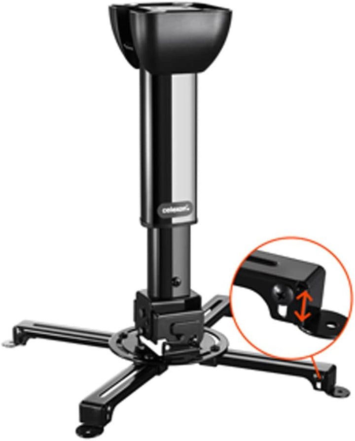 celexon neigbare Beamer-Deckenhalterung schwarz Multicel 4060Pro - 40-60cm Deckenabstand - bis 15kg