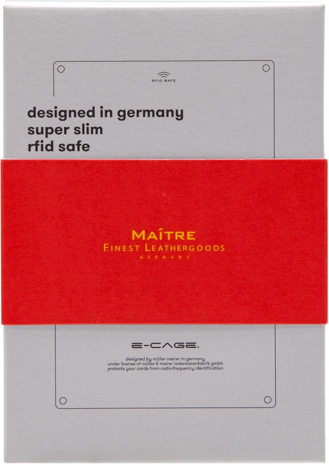 Maitre - birkheim c-Three Kreditkartenetui aus Leder - Kartenhalter für bis zu 6 Karten, Münzfach, D