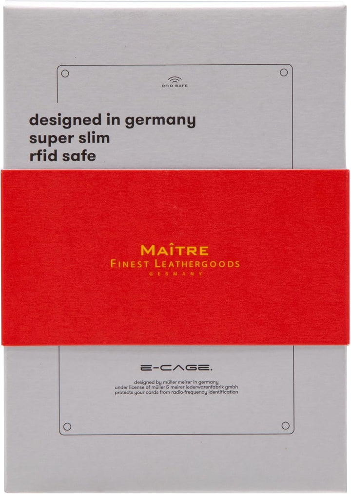 Maitre - birkheim c-Three Kreditkartenetui aus Leder - Kartenhalter für bis zu 6 Karten, Münzfach, D