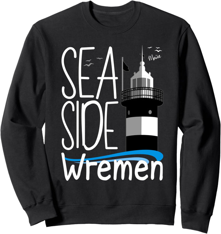 Wremen Wurster Nordseeküste Urlaub Leuchtturm Kleiner Preusse Sweatshirt