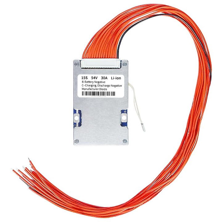 15S BMS 48V 30A LiFePO4 PCB-Schutzplatine mit Balancerleitung und NTC, gemeinsamem Anschluss, zehn S