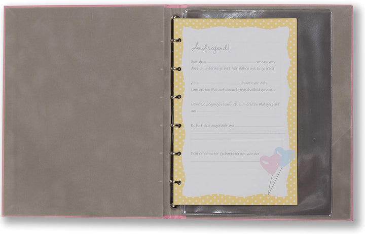 Babystammbuch Rosa Girl Mädchen Alle Urkunden-Formate (Klassik, A5, A4) Buch Taufe incl. 3 Klarsicht