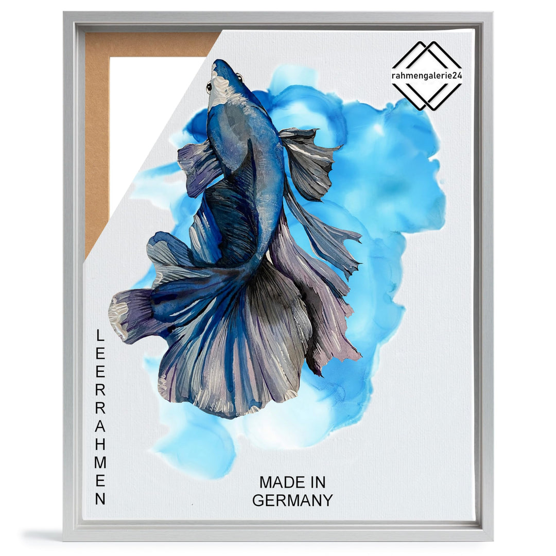rahmengalerie24 Schattenfugenrahmen 48x68 cm Alu, für Keilrahmenbilder und Leinwände, Rahmen ohne Gl