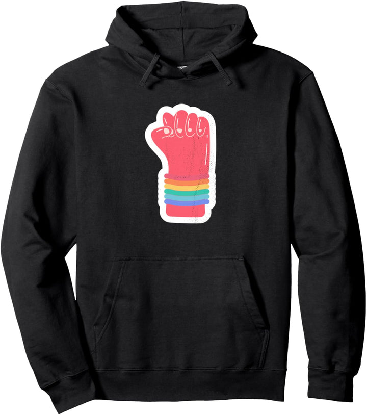 Regenbogen-Fauststolz Pullover Hoodie