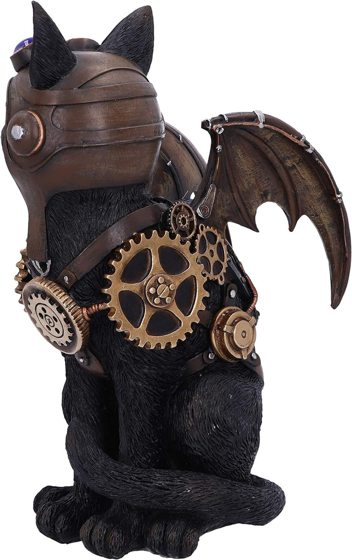 Nemesis Now Feline Flight 22,7 cm Steampunk Schwarze Katze Pilotenfigur