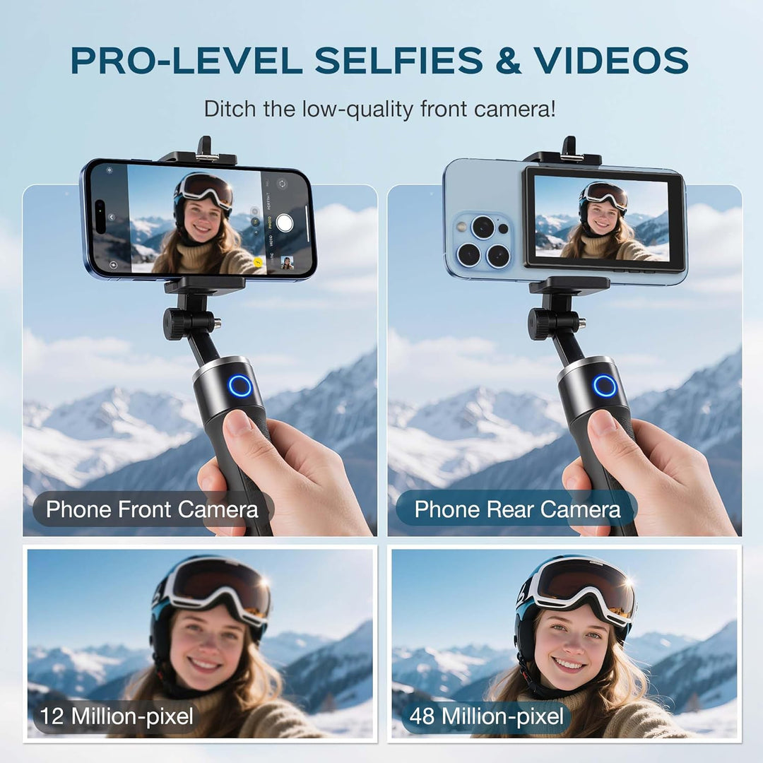 Magnetischer Telefon Vlog Selfie Monitor Bildschirm mit Touchscreen-Steuerung, HD Wireless Bluetooth