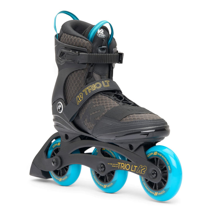 K2 Unisex – Erwachsene Trio Lt 100 Inline Skates EU: 48 (UK: 12 / US: 13) black - blue, EU: 48 (UK: