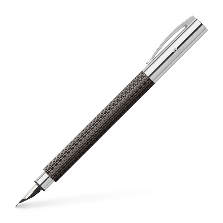 Faber-Castell 147051 - Füller Ambition OpArt Black Sand, Federbreite F, inkl. Geschenkverpackung Bla