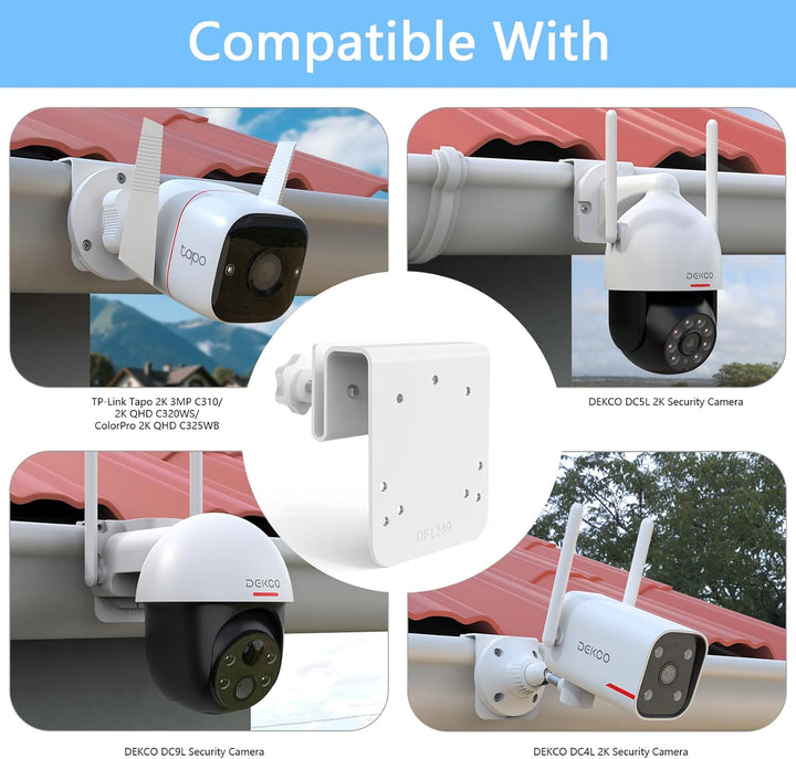 Dachrinnenhalterung für TP-Link Tapo C310/C320WS/C325WB Überwachungskamera Aussen & DEKCO 2K/3MP Übe