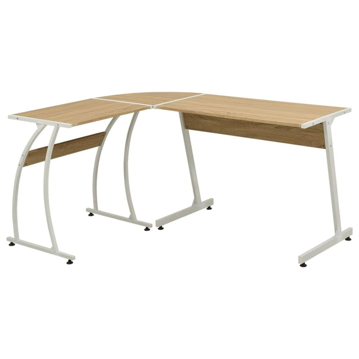 vidaXL Computertisch Schreibtisch Ecktisch Bürotisch Winkelschreibtisch Eiche Braun, Braun