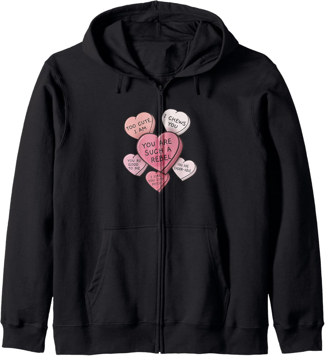 Star Wars Valentines Candy Heart Quotes Kapuzenjacke