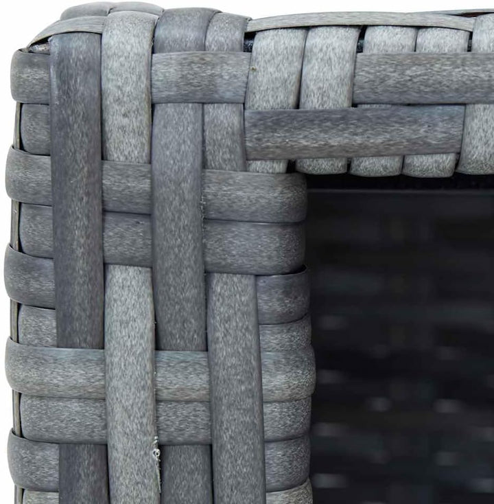 Marche de spa Gris Résine tressée 92 x 45 x 25 cm Grau, Grau