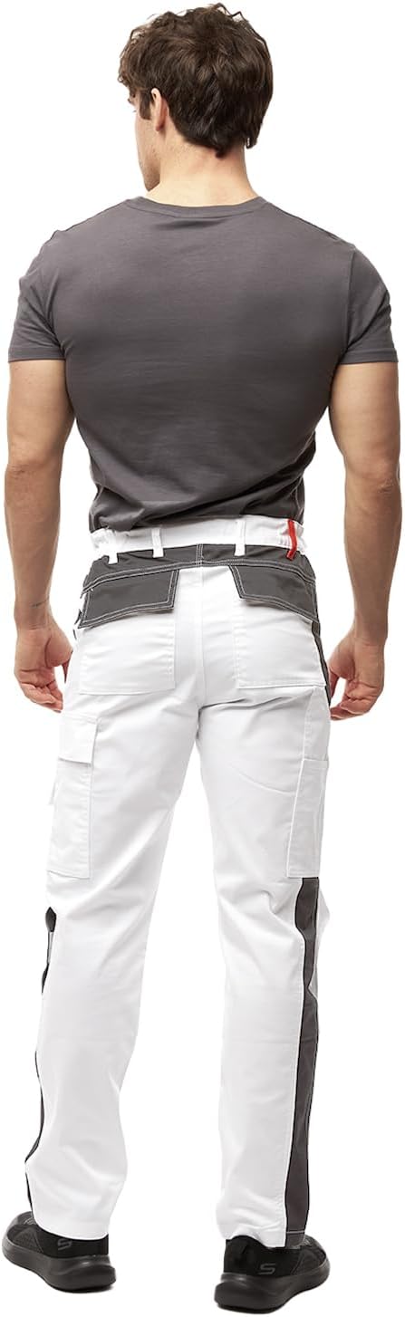 strongAnt Arbeitshose Herren Power Stretch Outdoorhose 48 Weiss-grau / Strong Cotton Stretch, 48 Wei