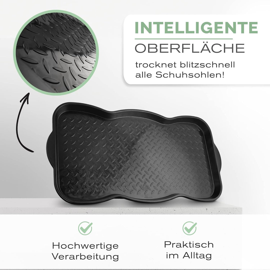 Entrando Schuhabtropfschale 74x37 cm 1 Stück – Tropfschale für nasse Schuhe, Flur & Wohnung – rutsch