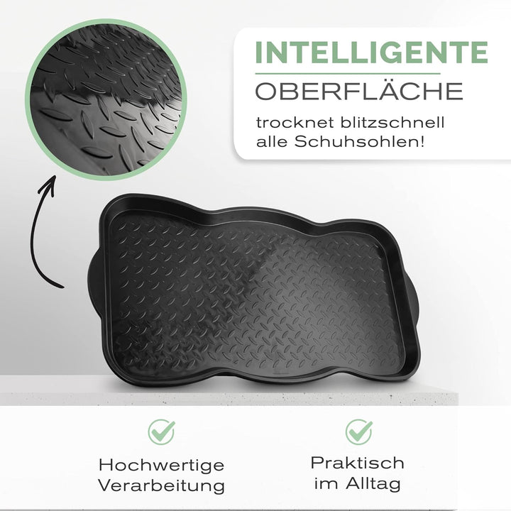 Entrando Schuhabtropfschale 74x37 cm 1 Stück – Tropfschale für nasse Schuhe, Flur & Wohnung – rutsch