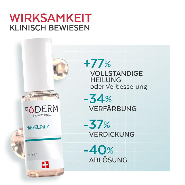 PODERM Nagelpilz 2-in-1 + Nagellack Puderrosa – Antimykotische Pflege, repariert &amp; kaschiert gelblic