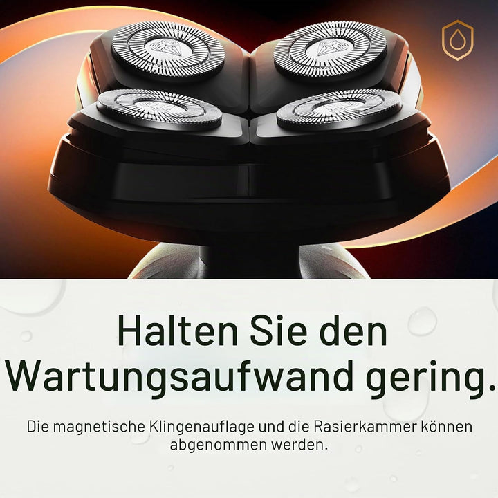 MANSCAPED The Dome Shaver Plus Herren Kopfrasierer – Vier Doppelspur-Rotationsklingen mit SkinSafe &amp;