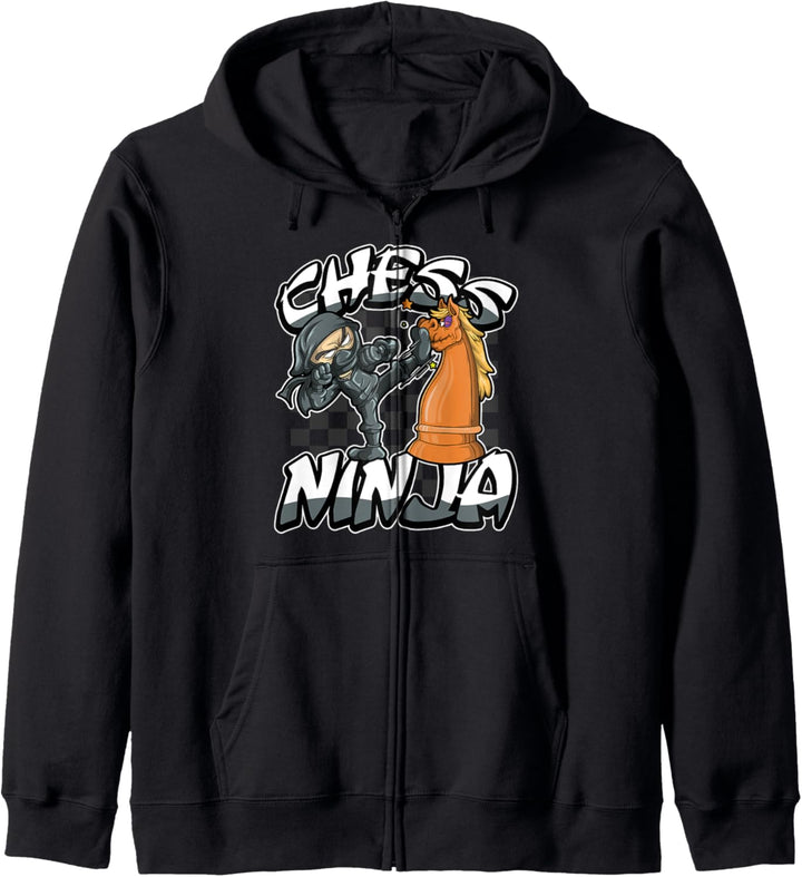 Chess Ninja Checkmates You - Strategisches Schach Kapuzenjacke