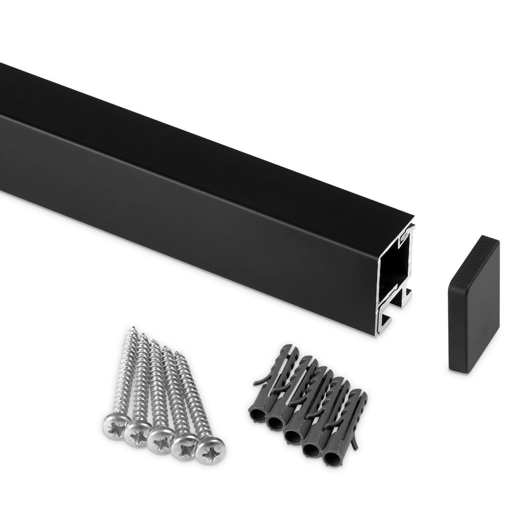 Kesseböhmer Linero style Küchenreling schwarz 1500 x 22 x 29 mm Alu Profilleiste von SOTECH Profille