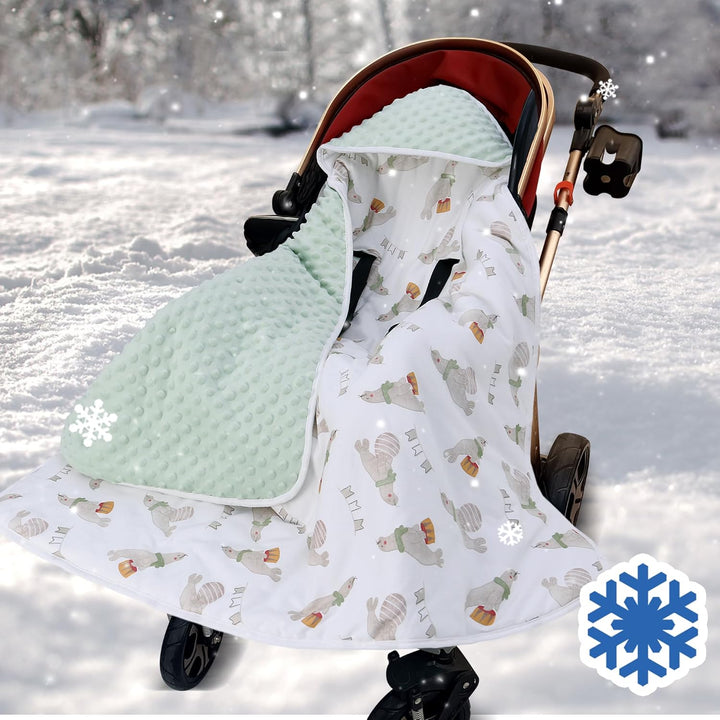 Miracle Baby Einschlagdecke Babyschale Winter Baumwolle Reversible Decke Universal Kuscheldecke 90x9