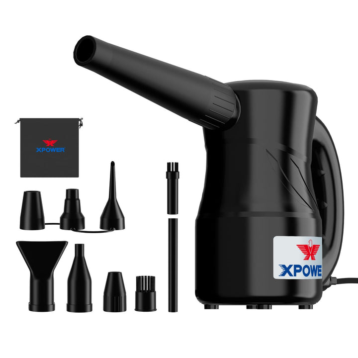 XPOWER Electric Air Duster for Dusting Drying Inflating Blowing Car Detailing Computer Leaf Blowing