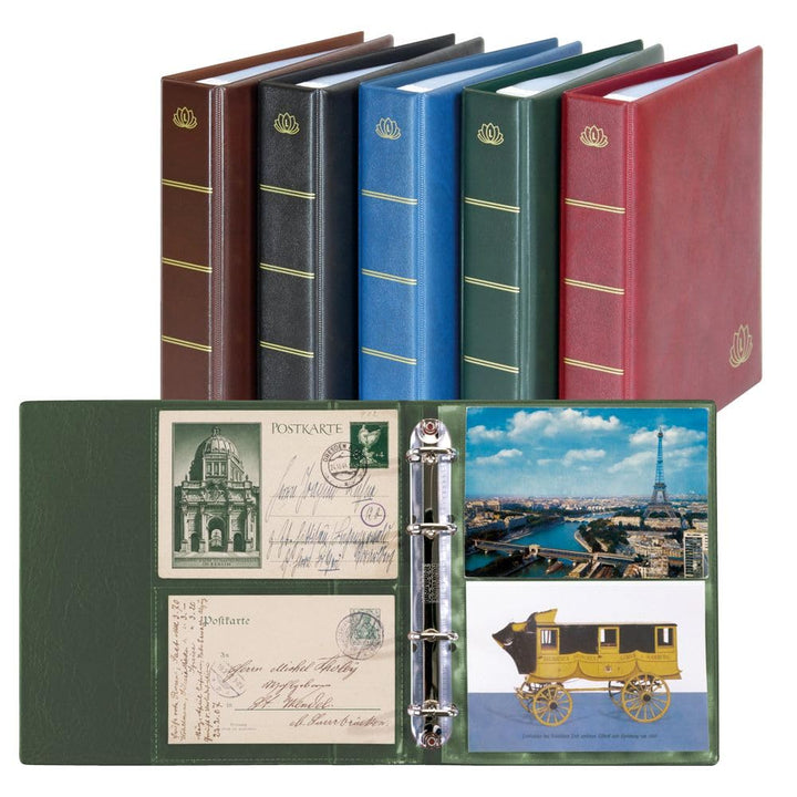 LINDNER Das Original Postkarten-Album LOTOS-grün