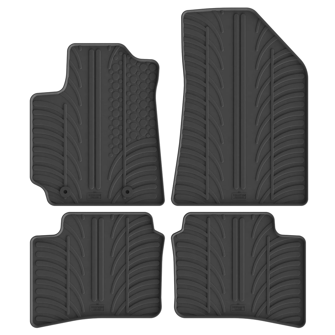 Gledring Satz Gummimatten kompatibel mit Hyundai i10 2020- (T Profil 4-teilig + Montage-Clips)