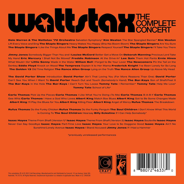 Wattstax: The Complete Concert (Various Artists), Audio-CD