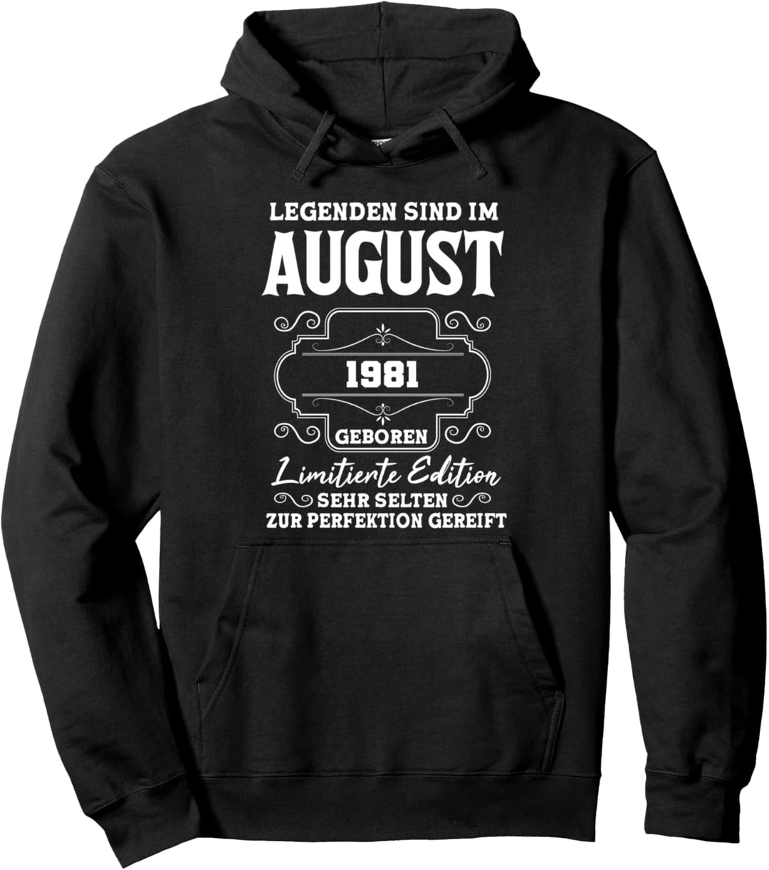 Legenden wurden im August 1981 geboren 41.Geburtstag Mann Pullover Hoodie
