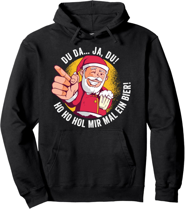 Lustiges Ugly Christmas Weihnacht Ho Ho Hol Mir Mal Ein Bier Pullover Hoodie